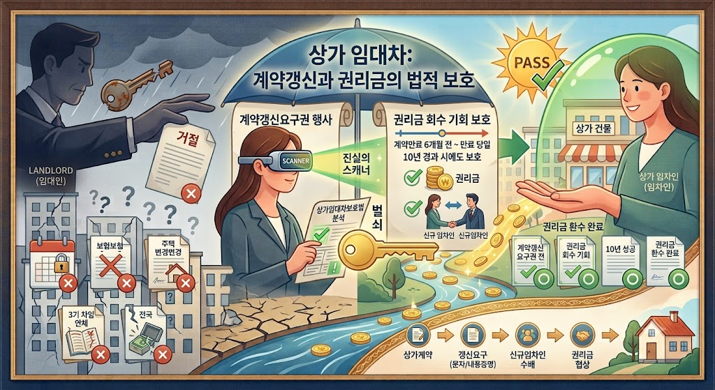 상가 임대차 권리금 보호 기간과 계약갱신요구권 행사 방법