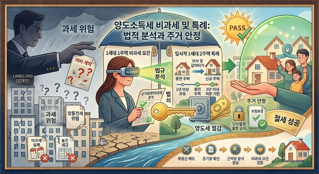 양도소득세 비과세 요건 및 1세대 2주택자 비과세 특례 완벽 가이드